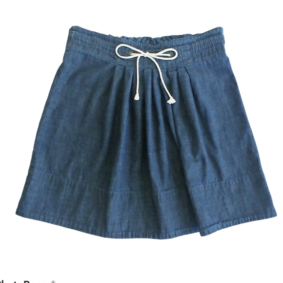 Merona Denim Drawstring Miniskirt Sz Small - Picture 1 of 10